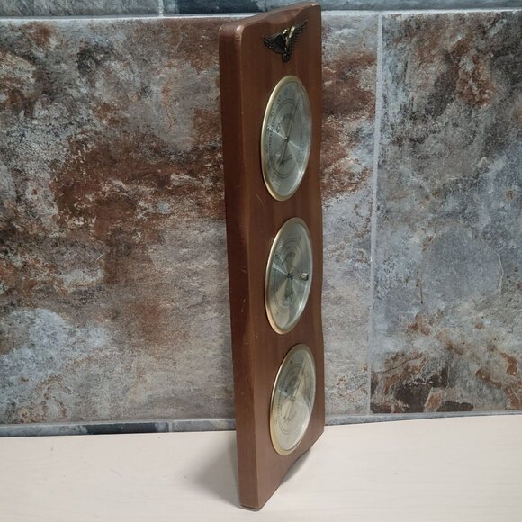 Vintage Price Import Verichron Weather Station Wall Mounted Thermometer Baromete - Picture 12 of 13